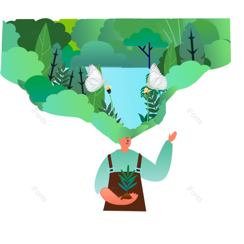 装饰图片,插画元素,树林PNG,免抠素材
